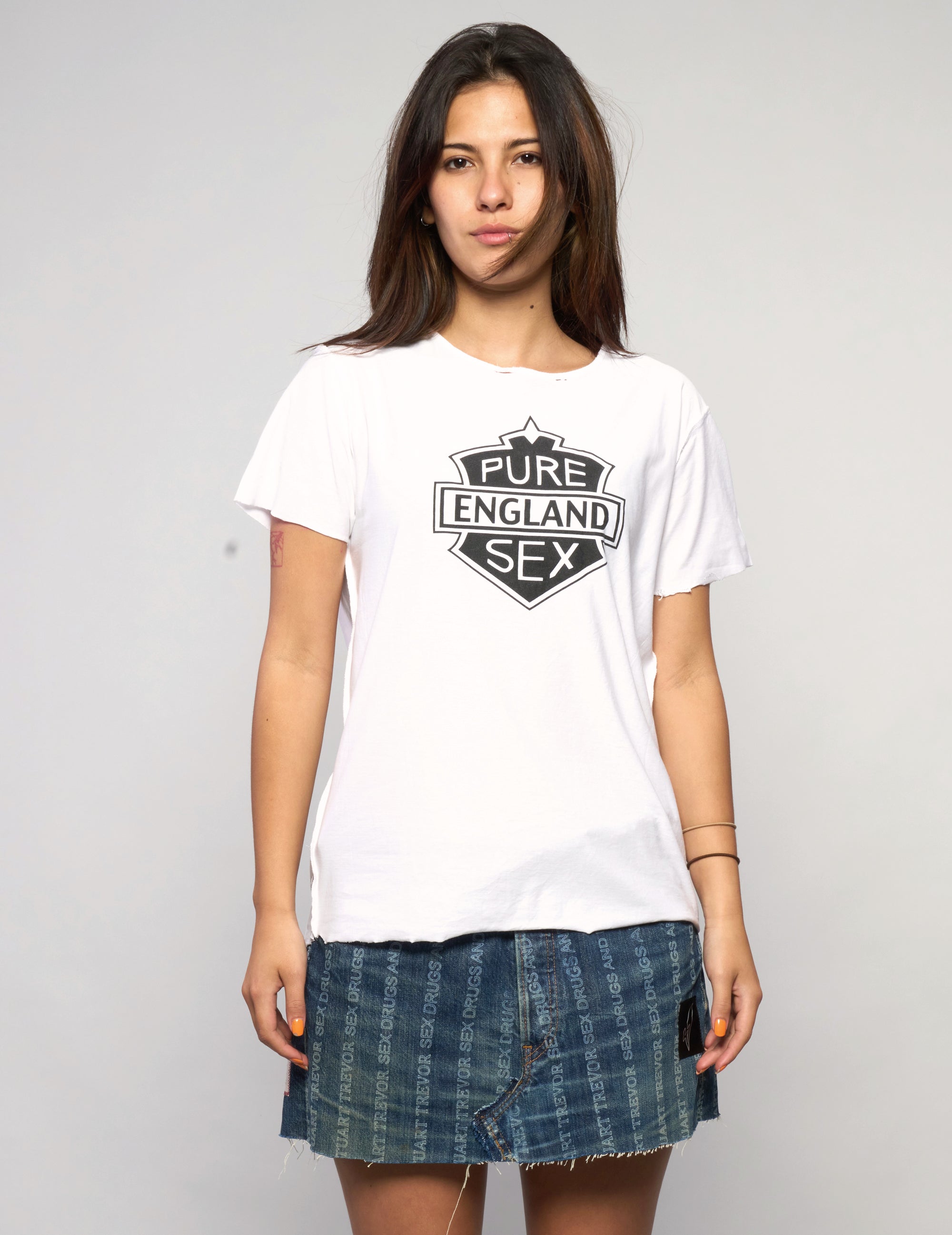 Pure S'x England Tee in White