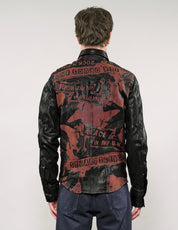 IMMORTAL Leder-Patch-Jacke