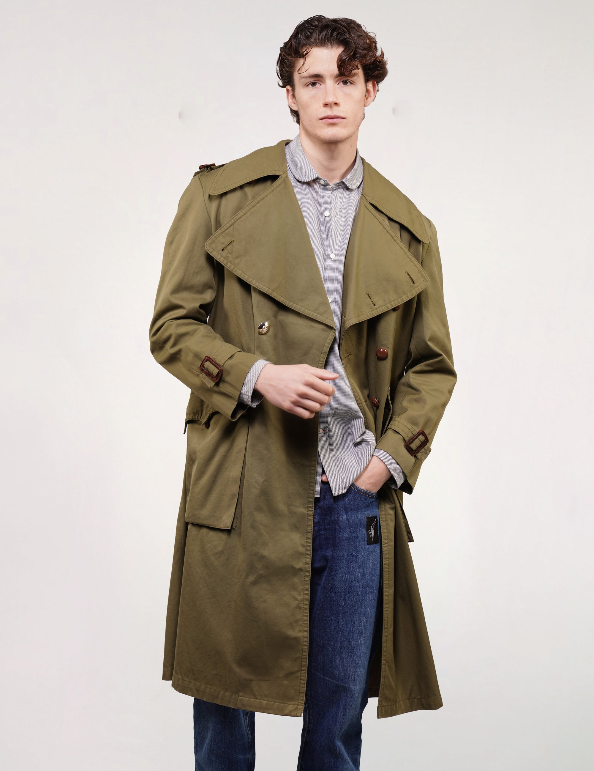 Rare Vintage Designer Military Trench Coat