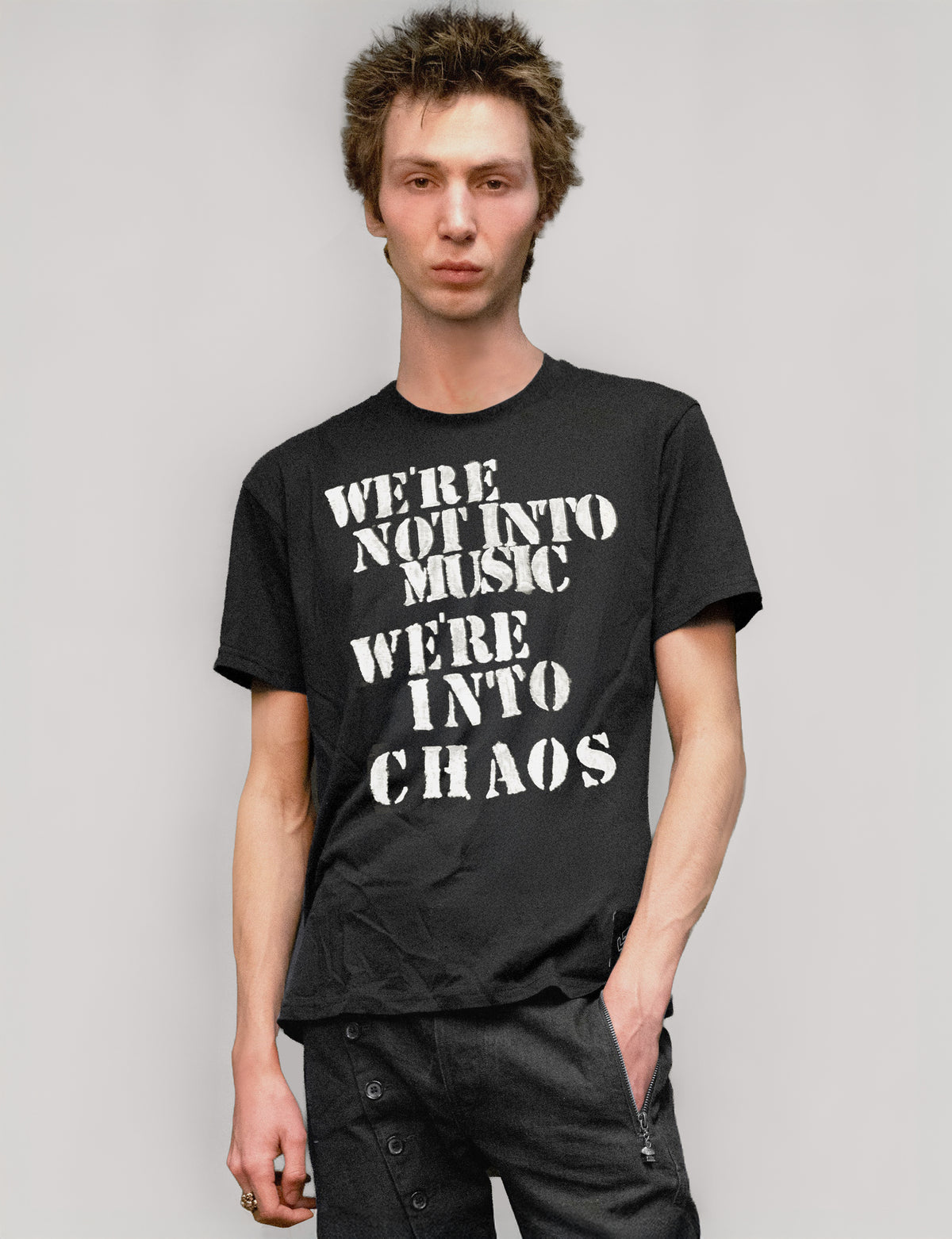 'We're Into Chaos' T-Shirt in Black