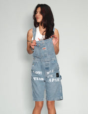 'Love Will Tear Us Apart' Dungaree Shorts