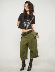 M51 Cropped Cargo Pants in Khaki