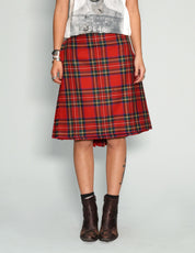 Vintage Red Tartan Scotland Kilt