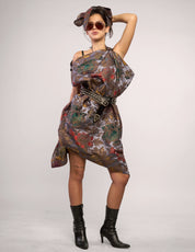 The Pirate Dress – Silver Dragon Brocade