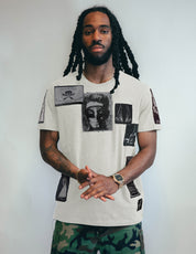 'Saint' Multipatch T-Shirt in Ecru