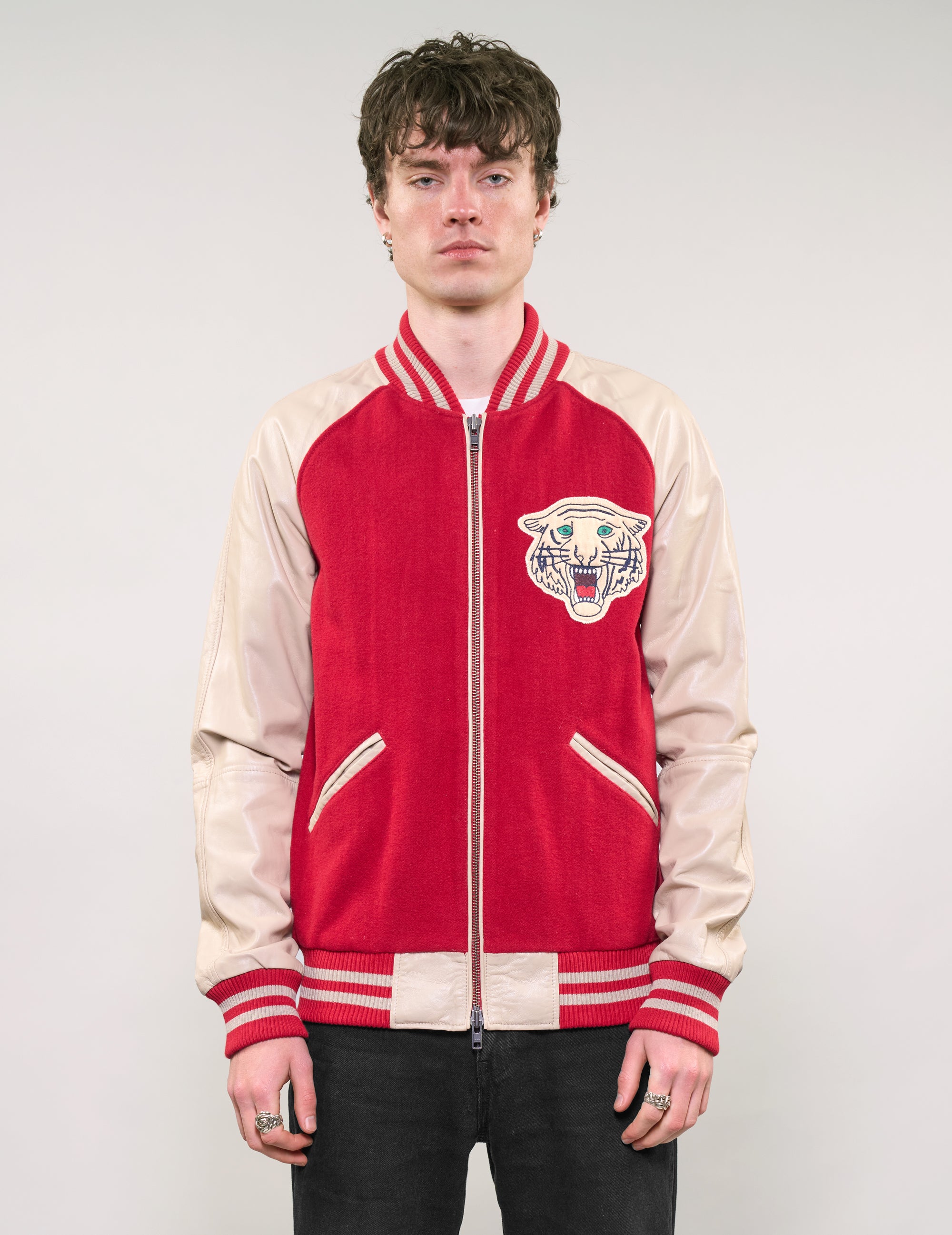 IMMORTAL Varsity Bomber Jacket - Red