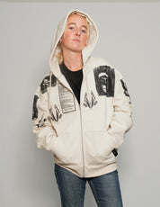 ST Multipatch Zip Hoodie in Ecru