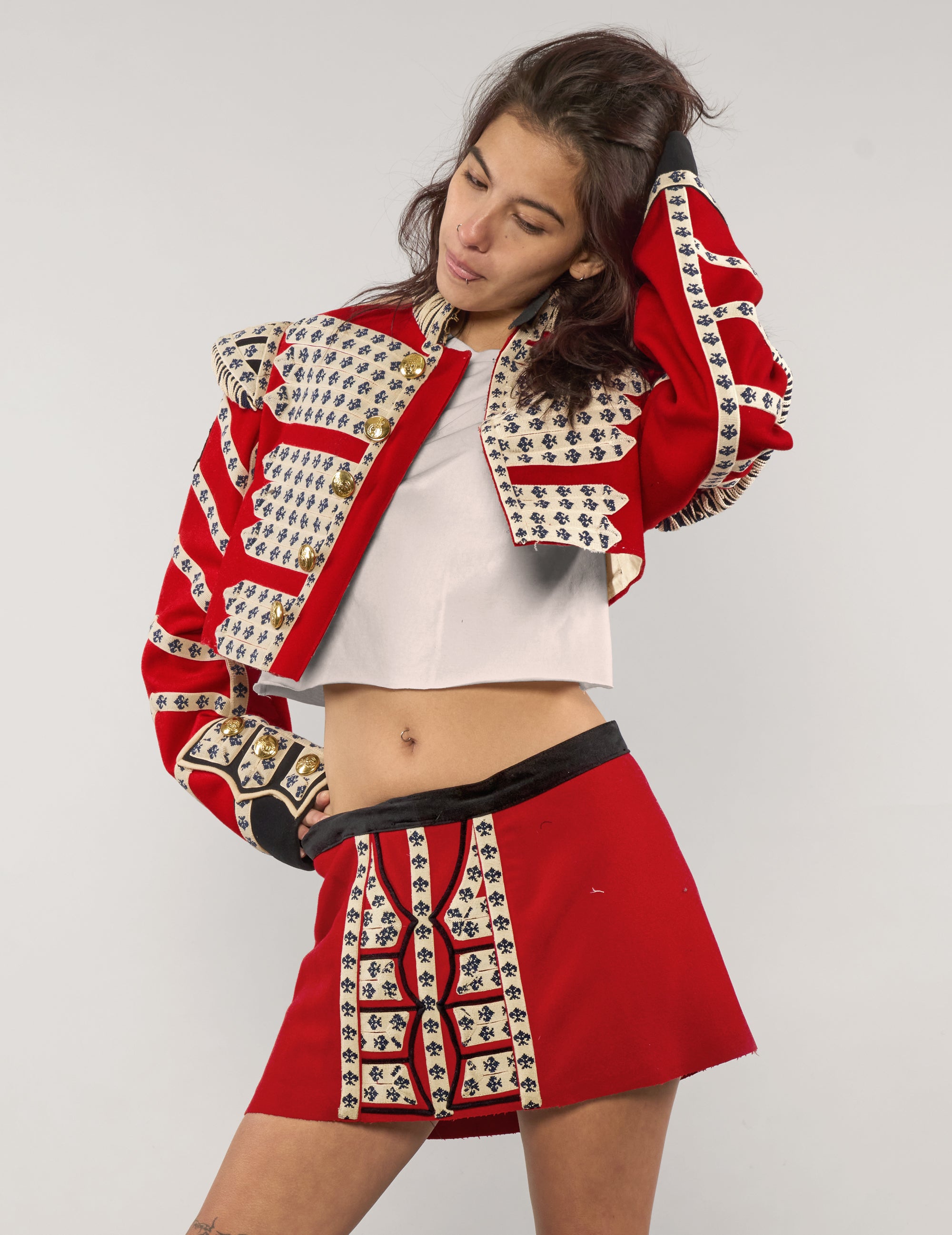 Kurz geschnittene Tunika der Trommlerkapelle der Scots Guards