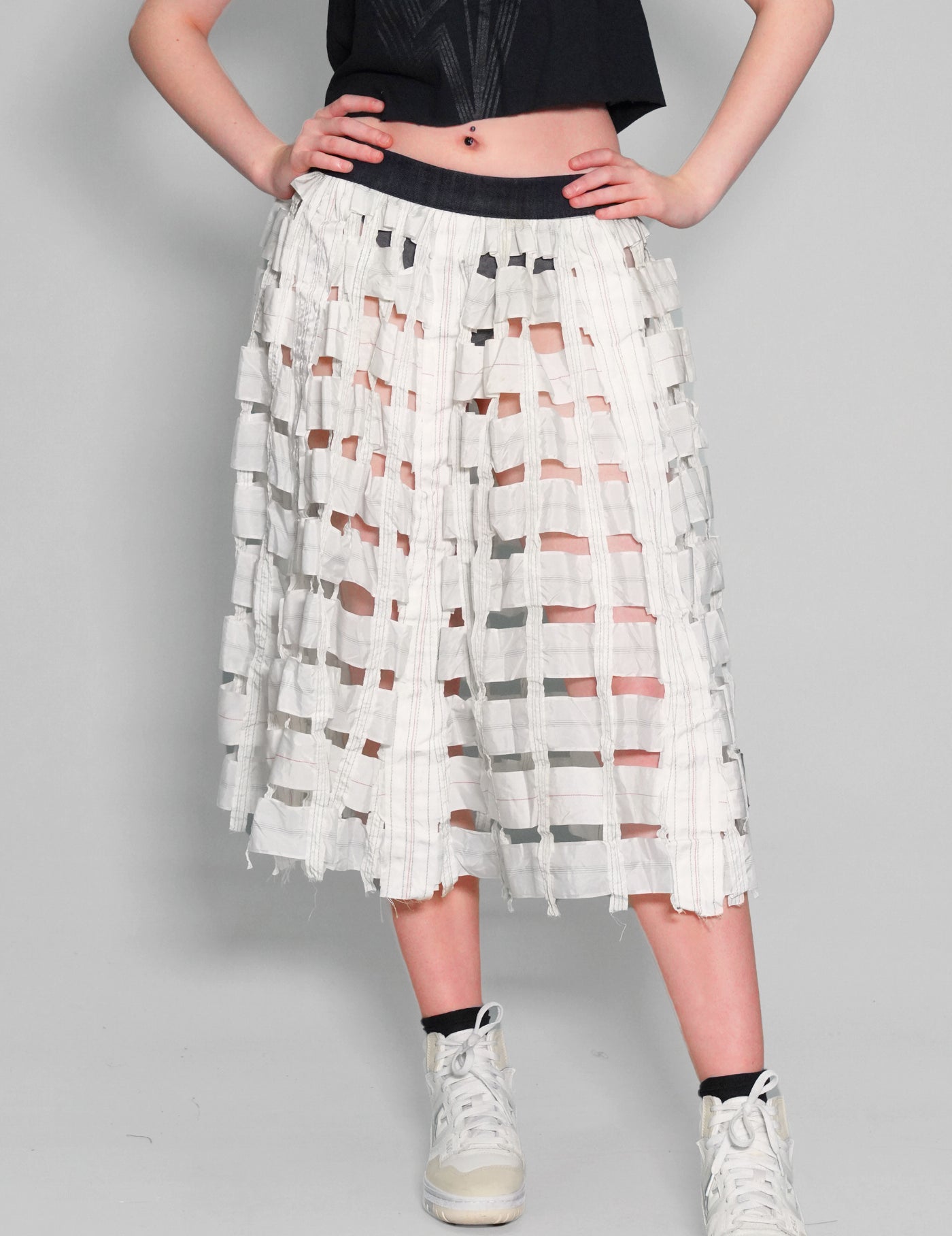 RAF Hurricane Parachute Long Skirt in White