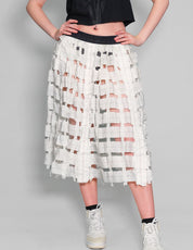 RAF Hurricane Parachute Long Skirt in White