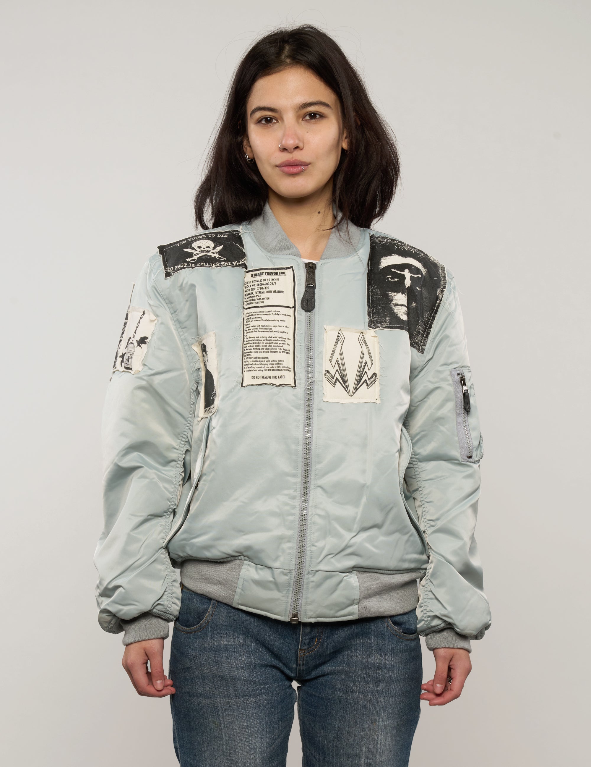 MA-1 Patched Bomber in Grey