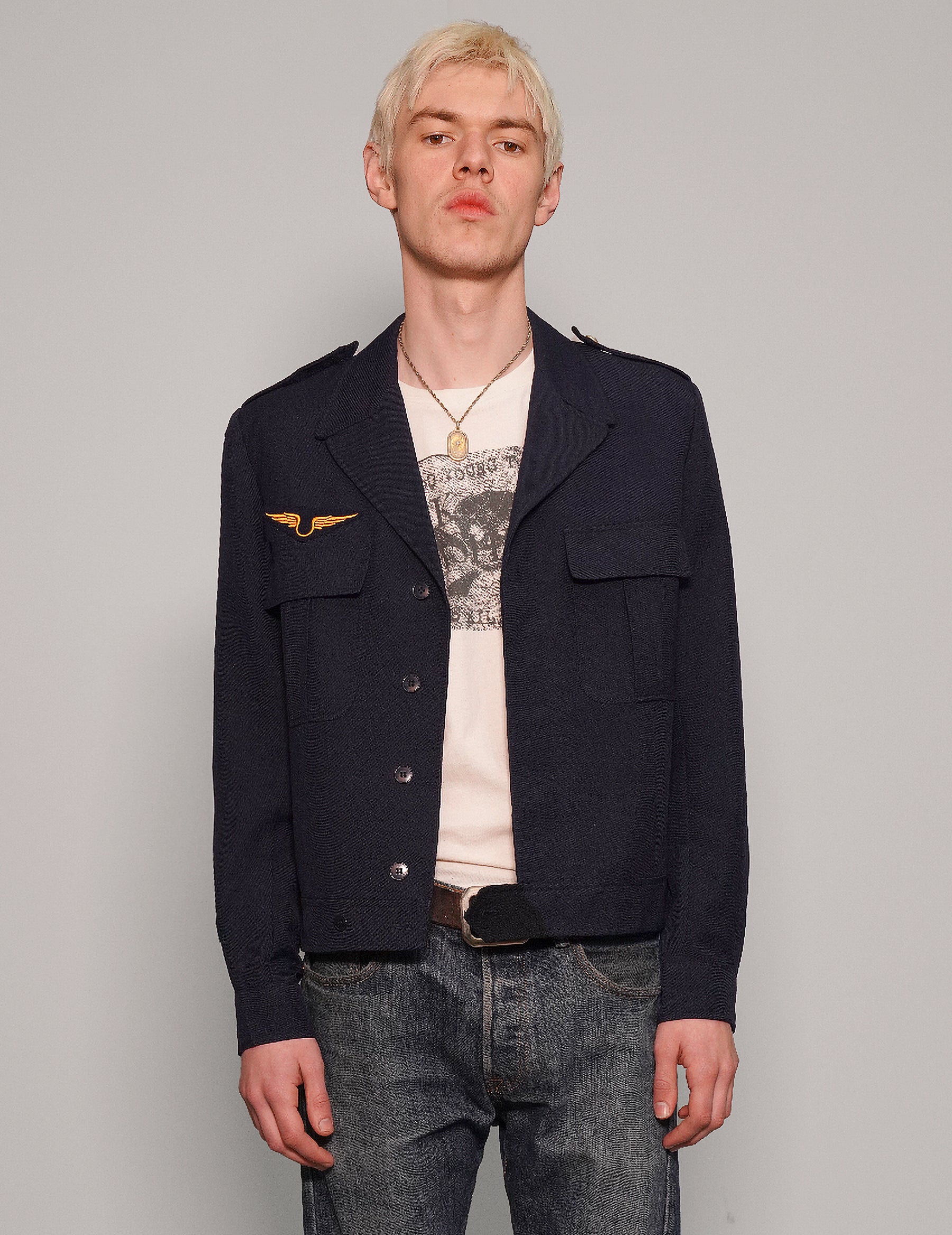 Men's Vintage Military Air Force Jacket in Navy | Stuart Trevor