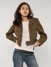 French Cropped Military Jacket