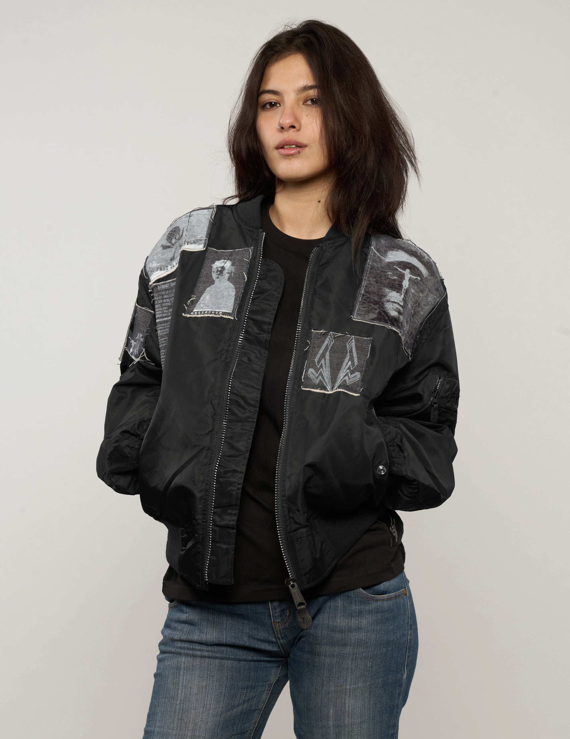 MA-1 Leichte Patched Bomberjacke in Navy