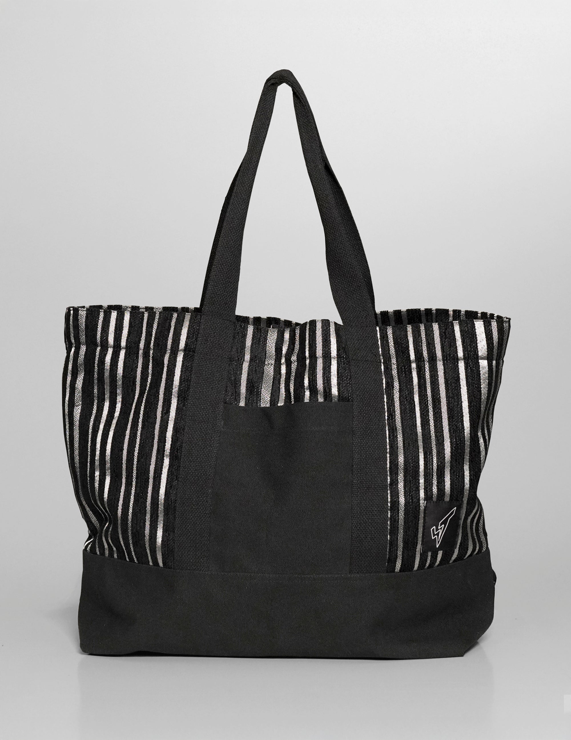 ST Tote Bag - Cotton & velvet Jacquard Stripe