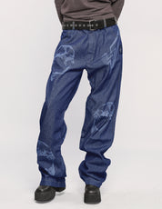 Laser Printed Prisoner Jeans