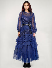 Killing Eve style Midnight Blue Ball Gown