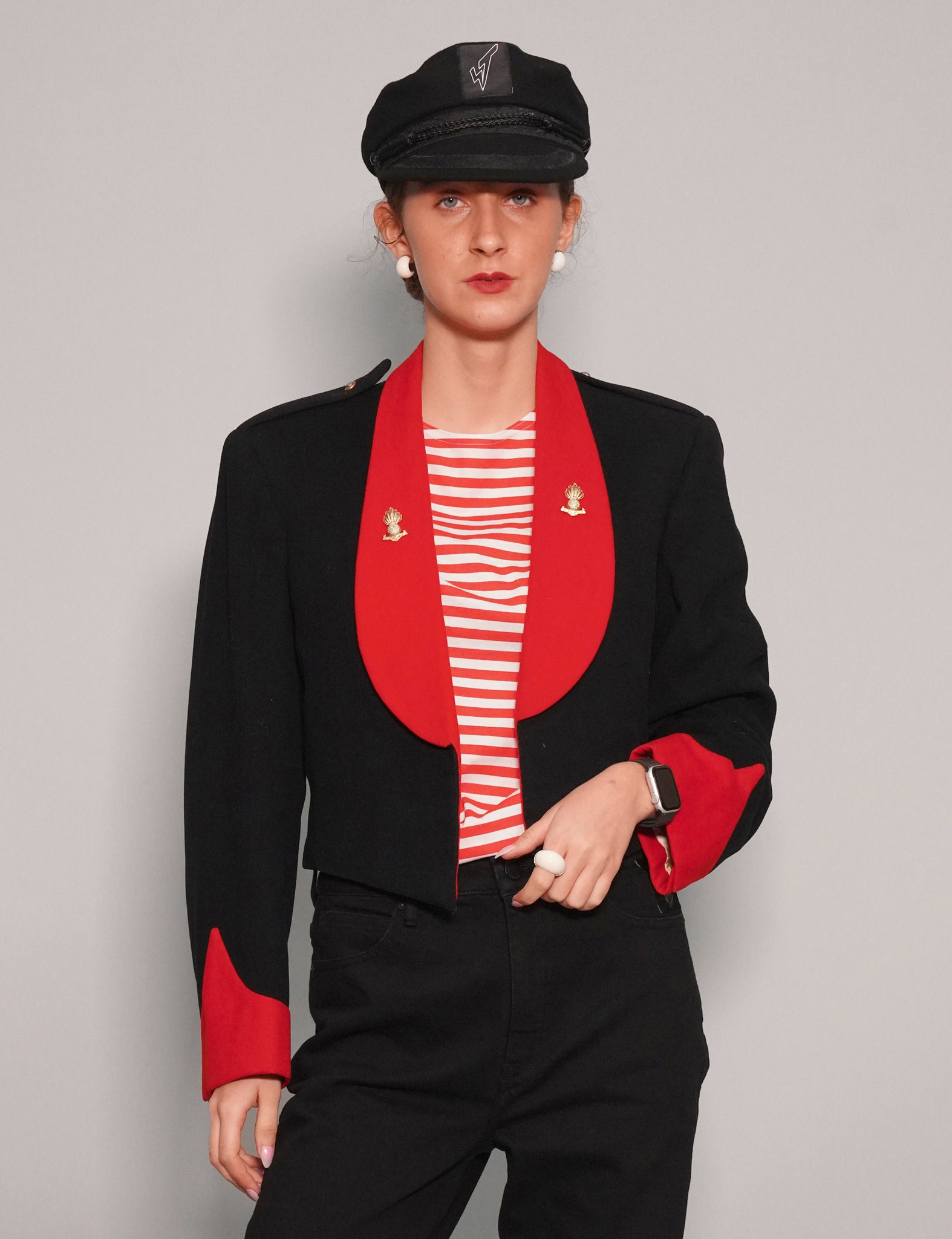 Womens Vintage Military Jacket in Black – Stuart Trevor