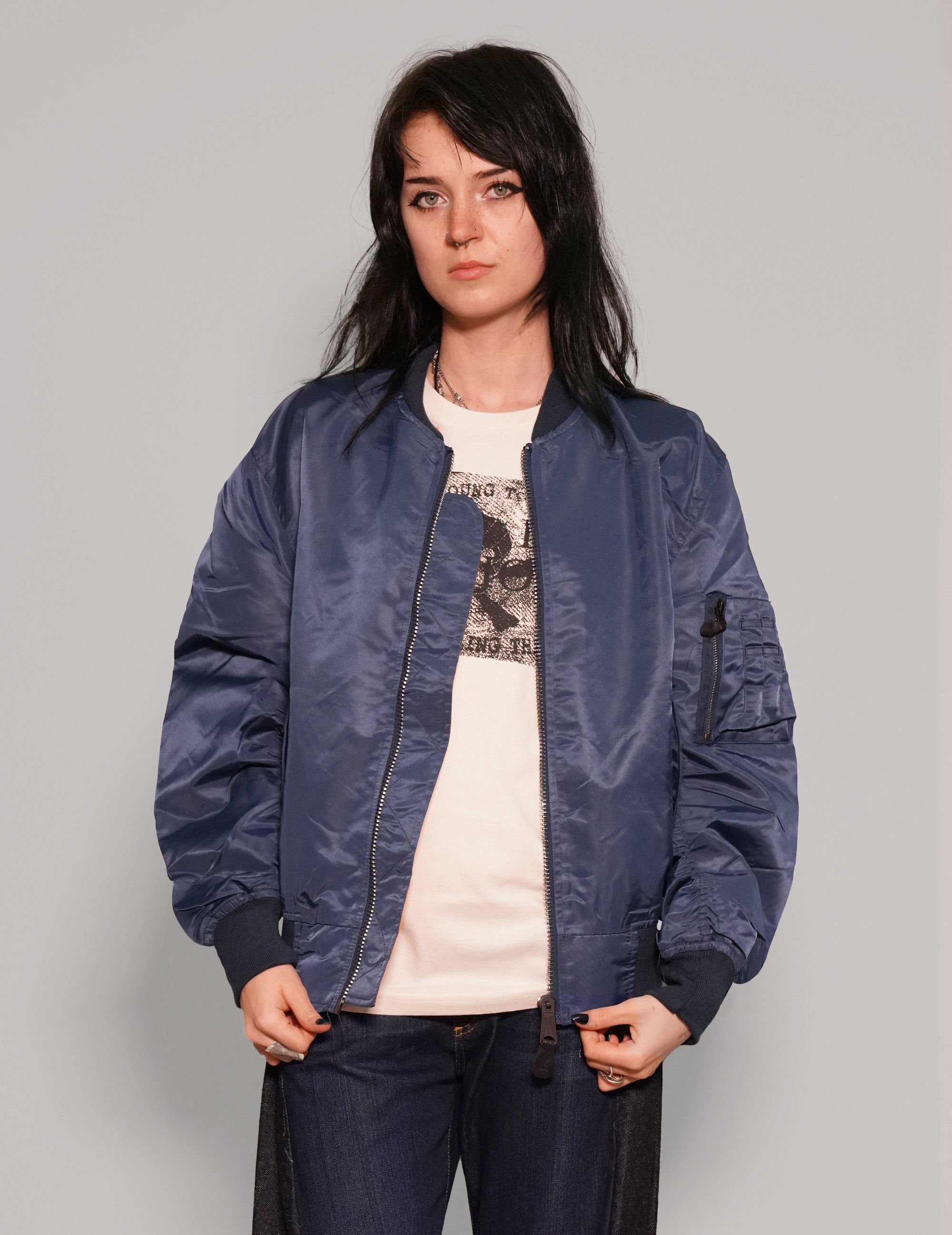 MA-1 Light Weight Bomber Jacket in Blue