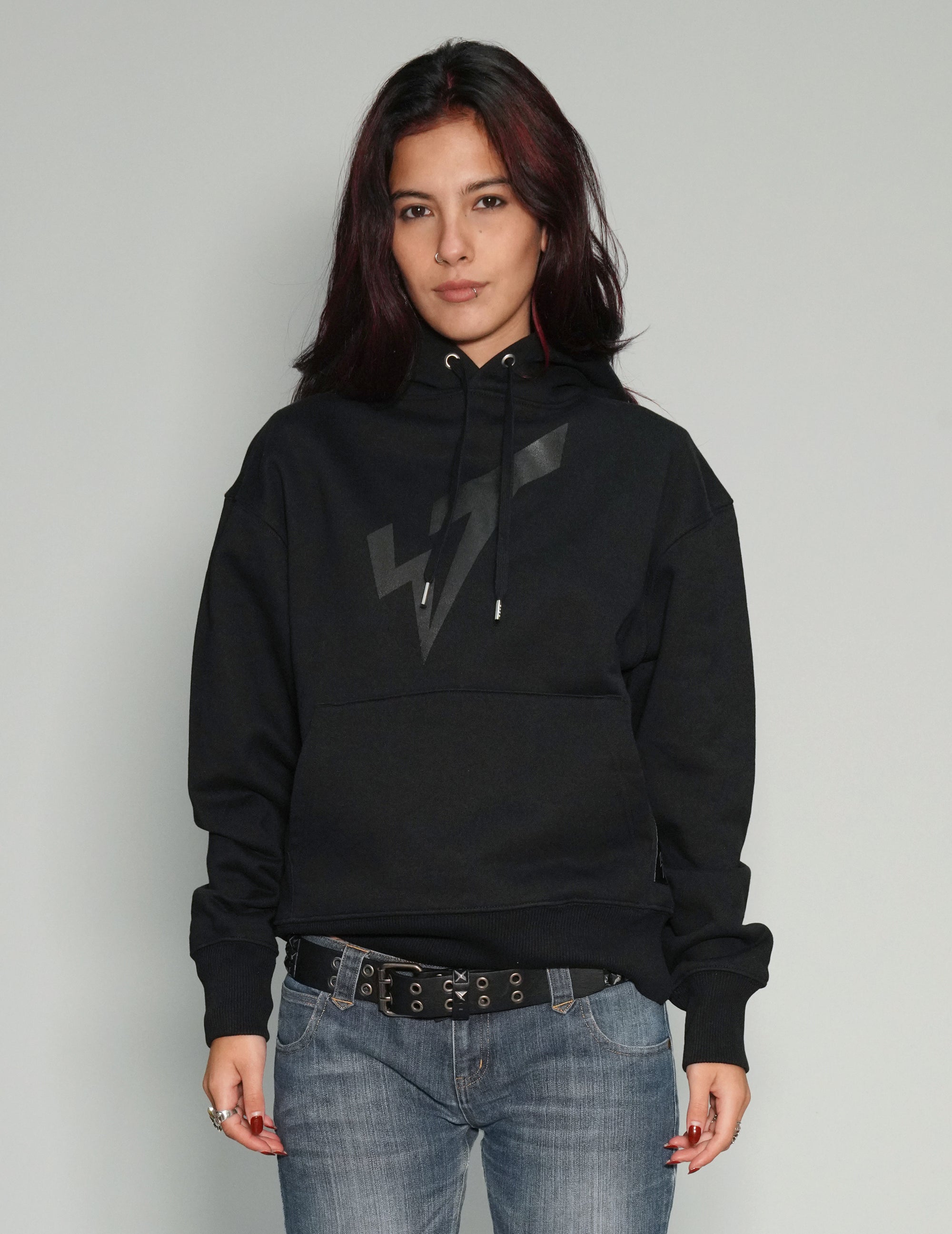 ST Hoodie in Black with Black Logo