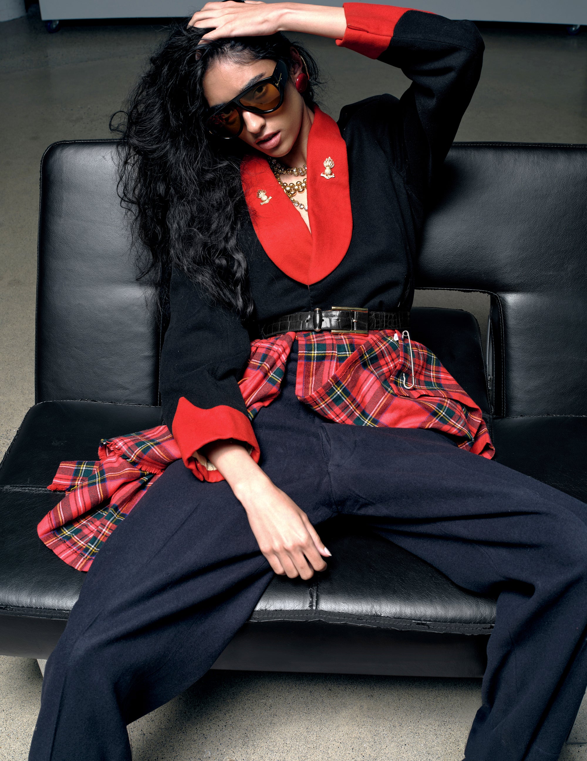 Vintage Red Tartan Scotland Kilt