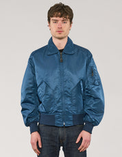 MA-2 Light Weight Collared Bomber Jacket in Blue