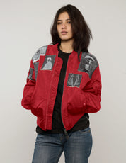 Blouson aviateur léger MA-1 avec écussons, couleur marine