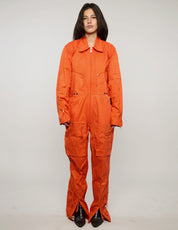Military Style Jumpsuit in Orange