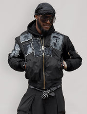 MA 1 Patched Bomber in Black