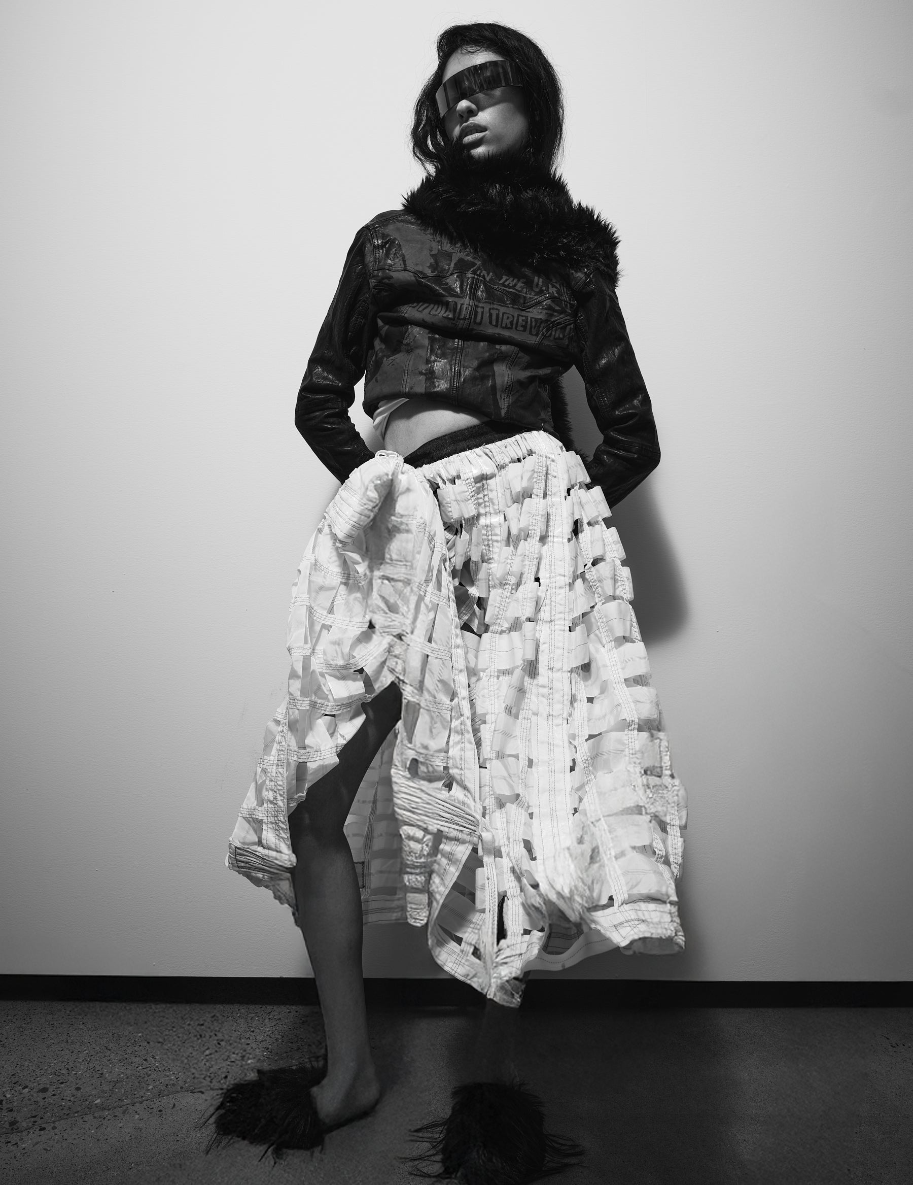 RAF Hurricane Parachute Long Skirt in White
