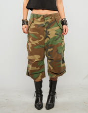 M51 Woodland Camo Cropped Cargo Pants