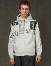 ST Multipatch Zip Hoodie in Ecru