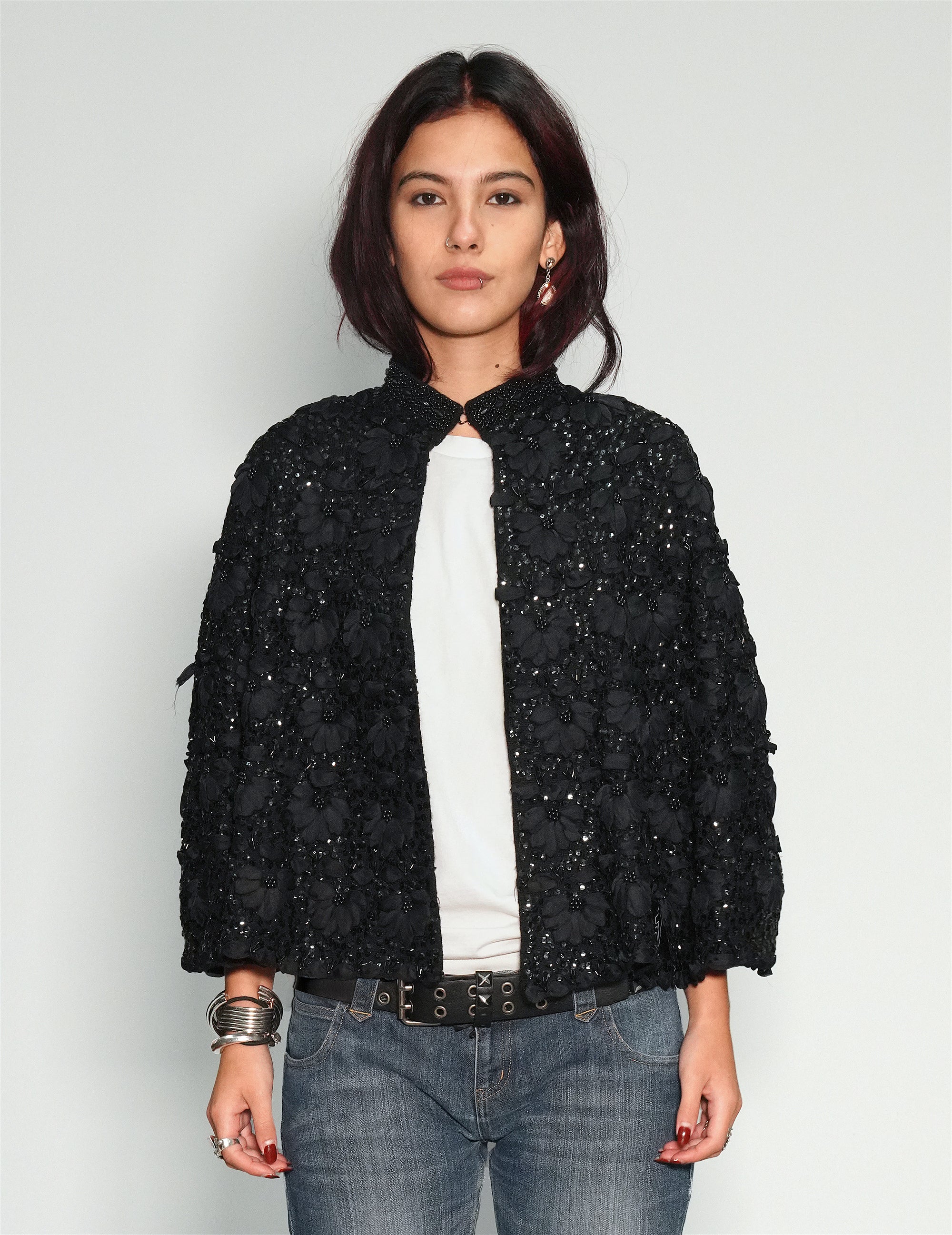Sequinned Opera Cape