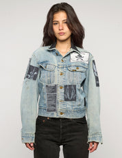 Vintage Patched Party Back Denim Jacket