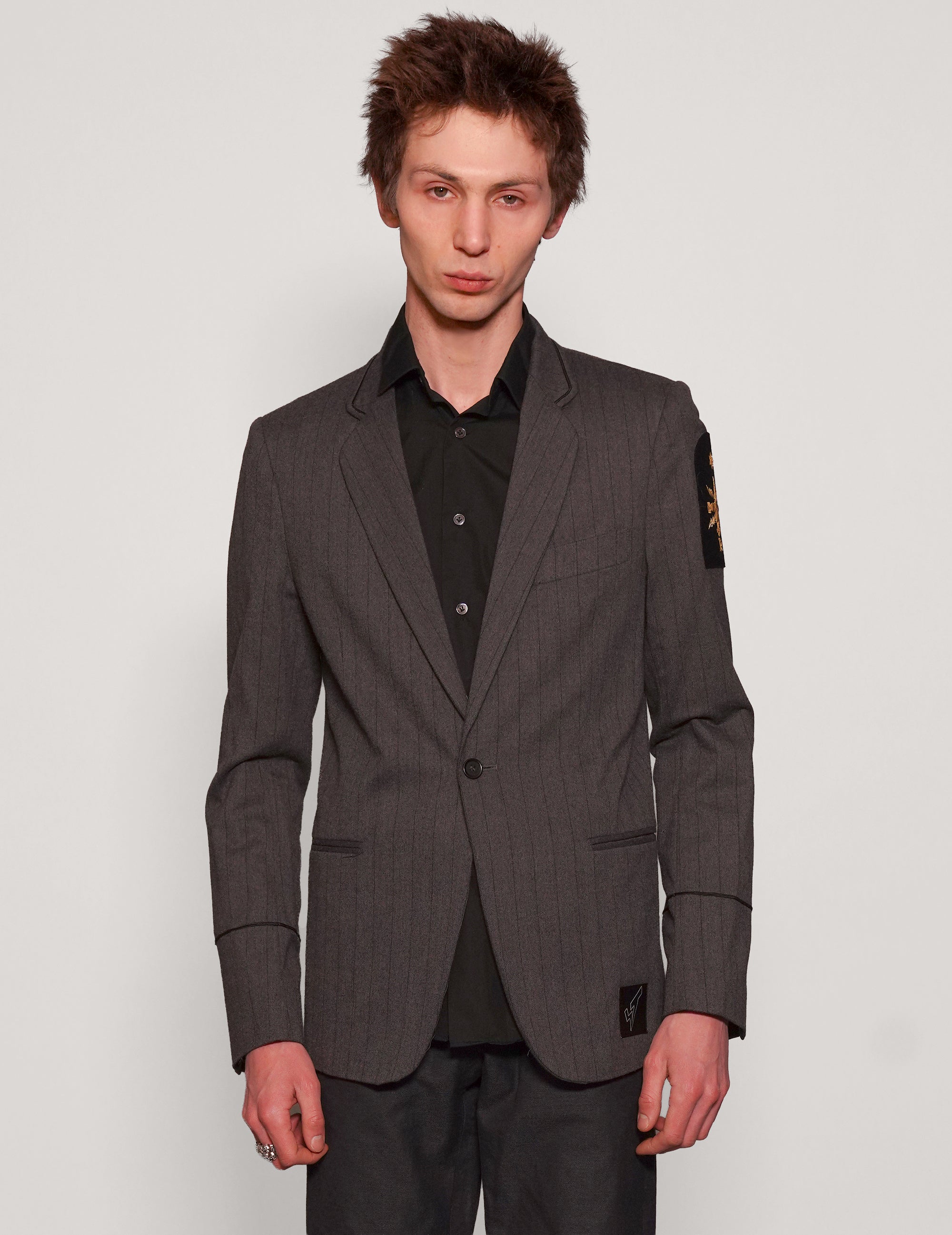 ST Striped Grey Wool Blazer