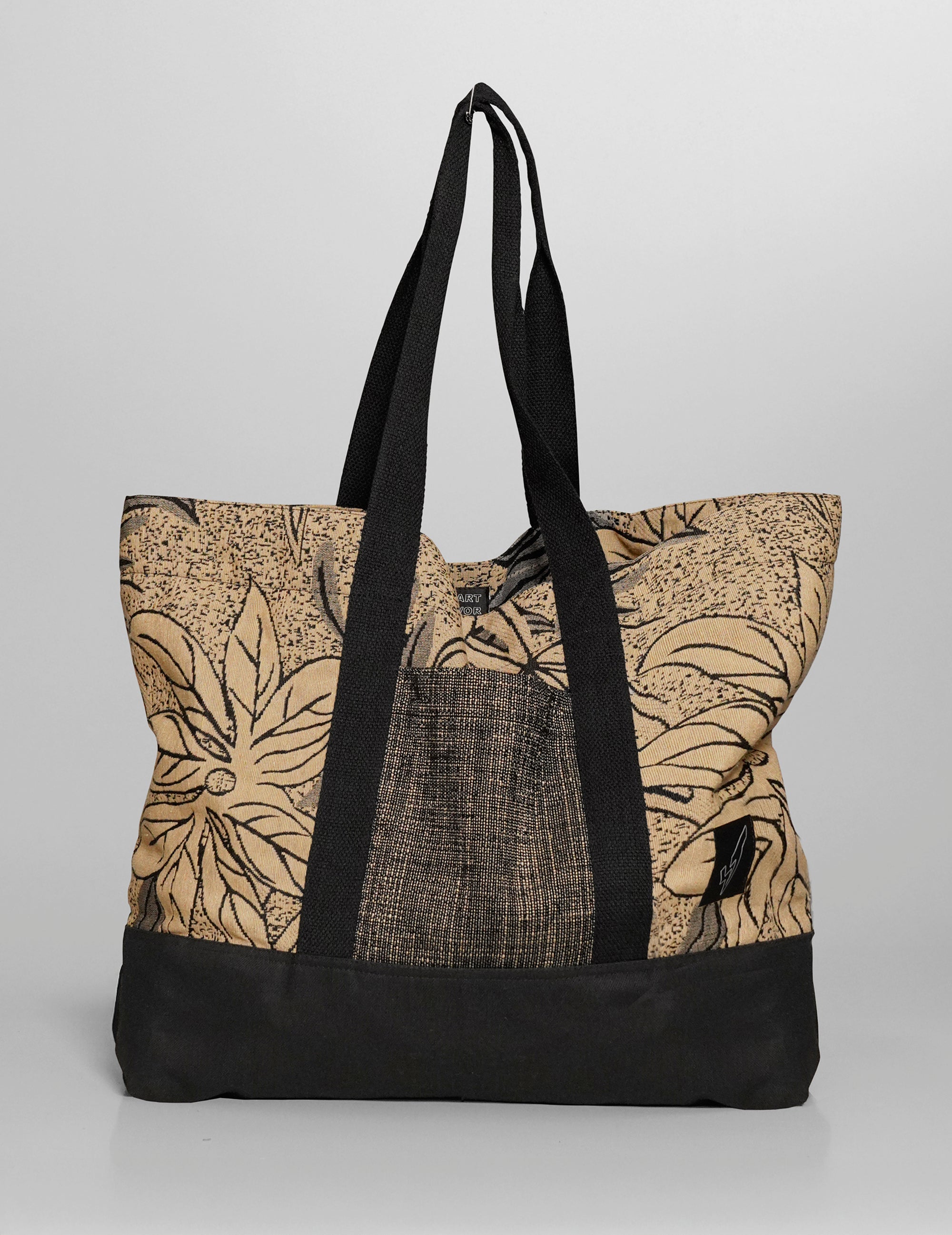 ST Tote Bag - Cotton Jacquard Floral Pattern