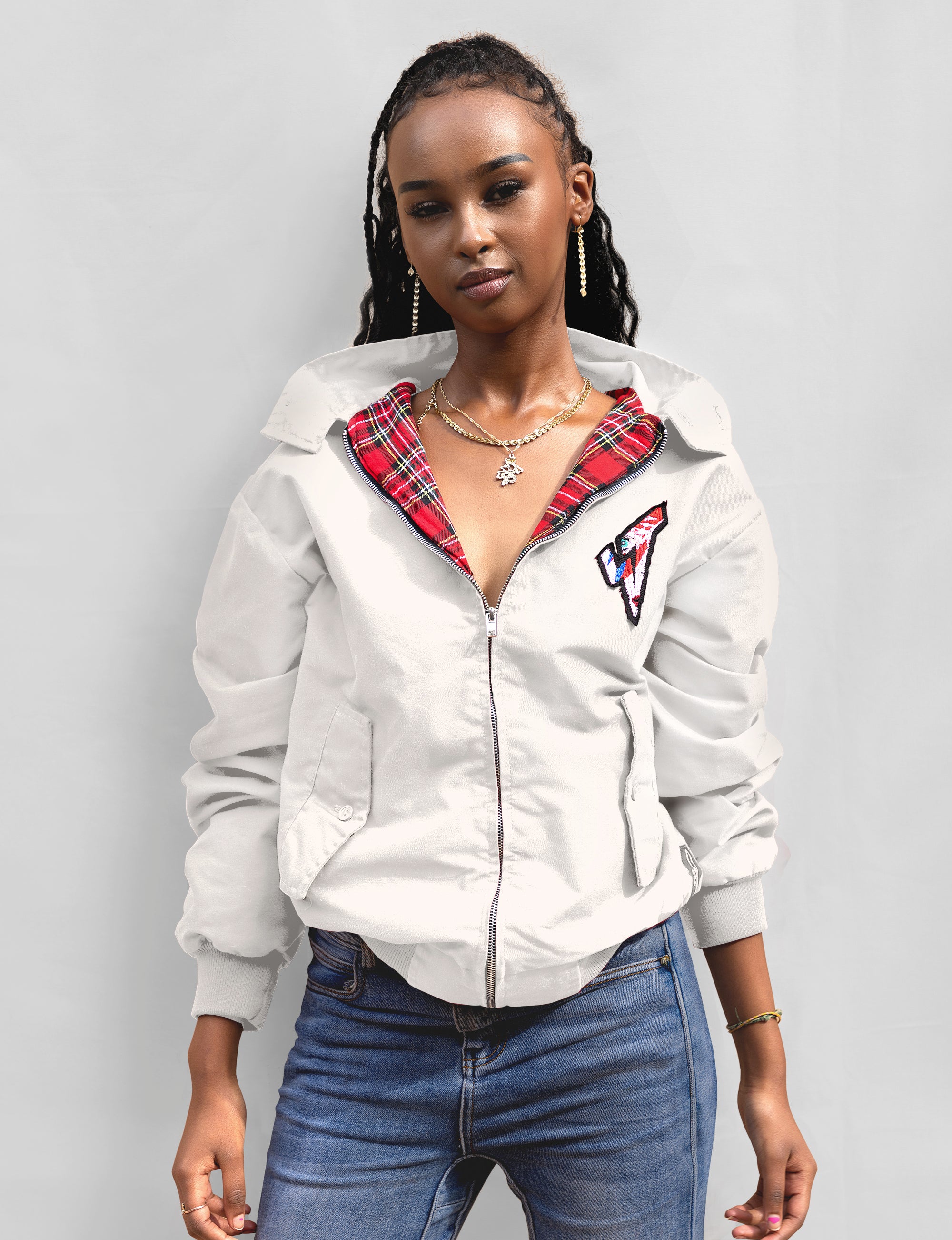 Classic Harrington Jacket Off White Bone