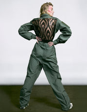 Party Back Jumpsuit in Khaki