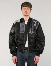 MA-1 Leichtgewicht Bomberjacke mit Aufnähern in Marineblau
