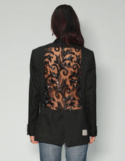 Party Back Smoking - Schwarzer Pailletten