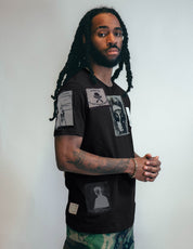 'Saint' Multipatch T-Shirt in Black