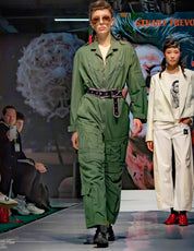 Party Back Jumpsuit in Khaki