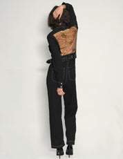 Party Back Jumpsuit in Black
