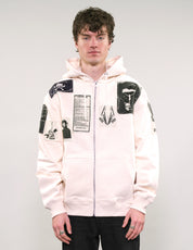 ST Multipatch Zip Hoodie in Ecru