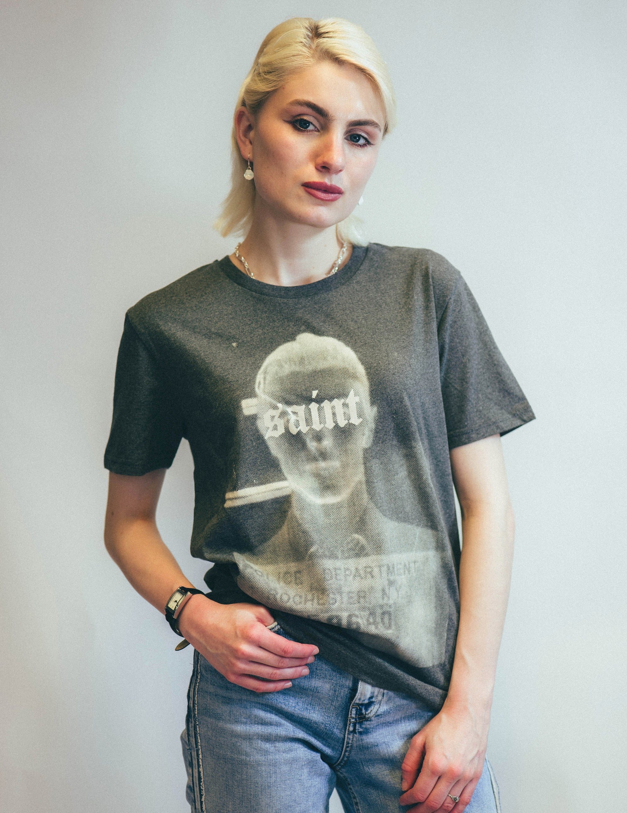 David Bowie "Saint" T-Shirt in Grey