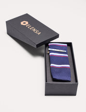 Elensa Silk Tie - Blue Stripe