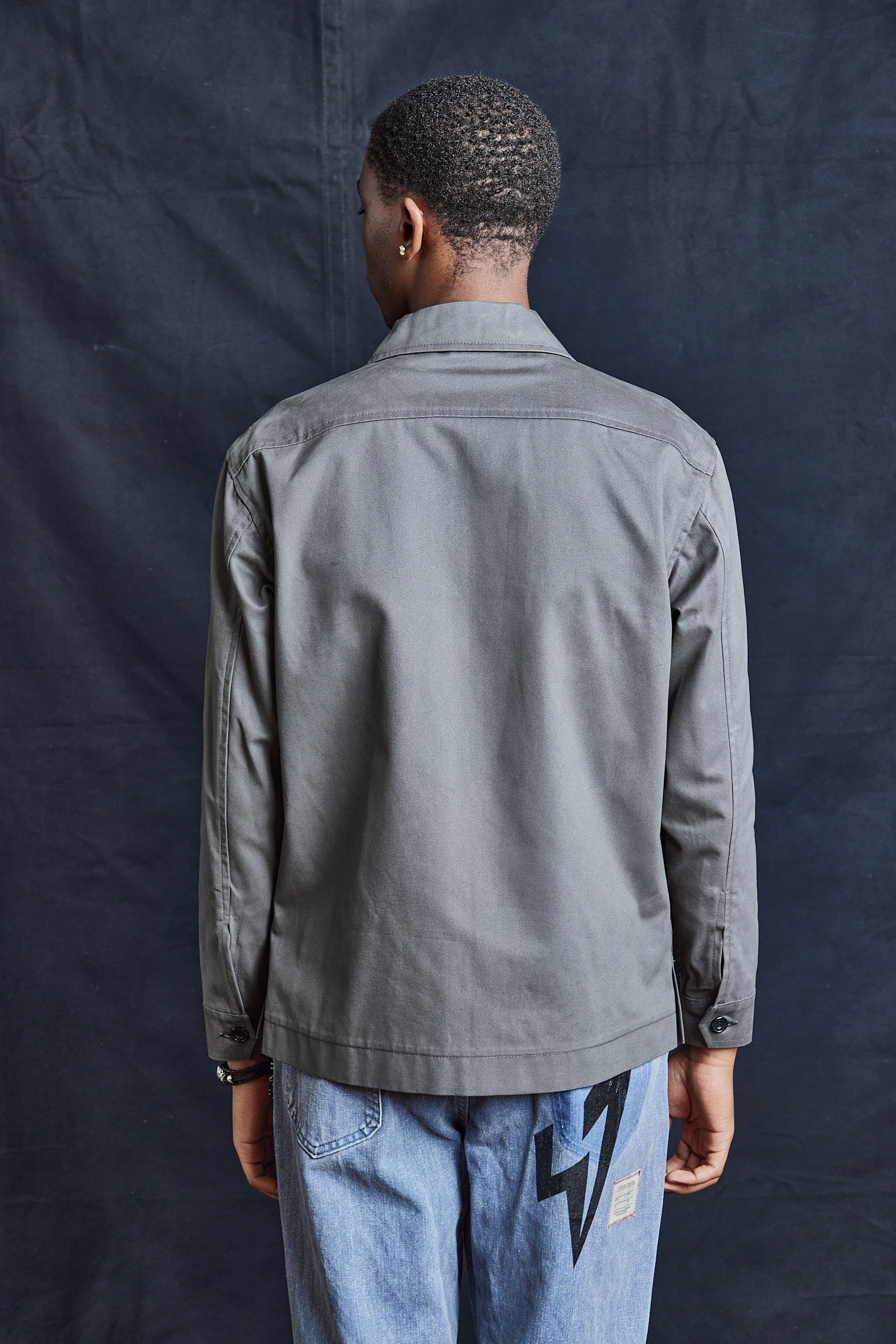 Cotton Workshirt in Charcoal Grey