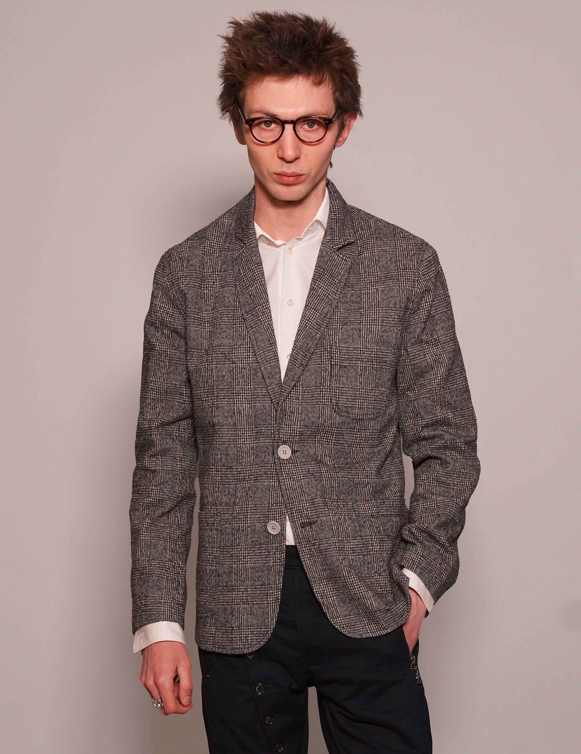 Kestin Hare Prince Wales Wool Blazer