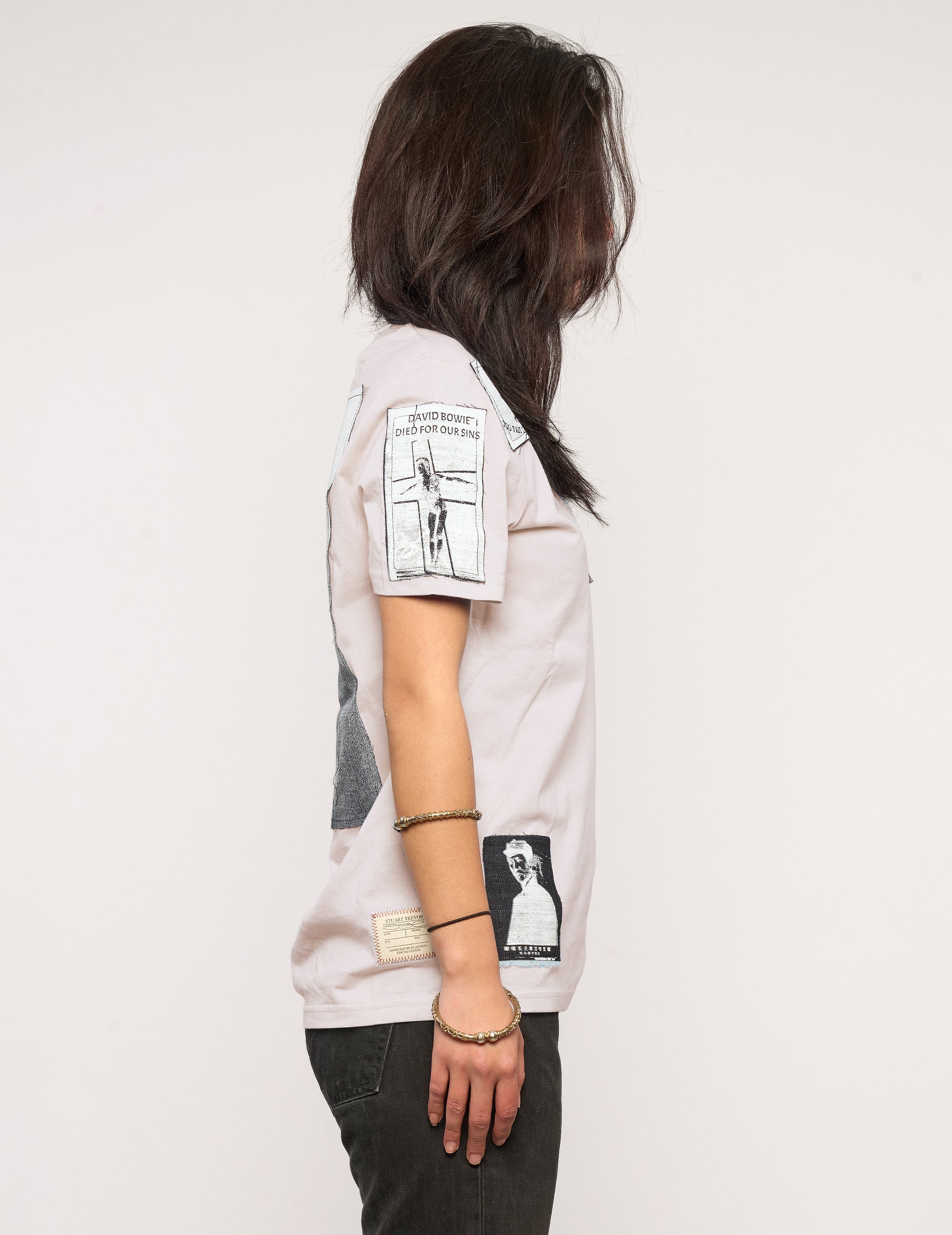 'Saint' Multipatch T-Shirt in Pink