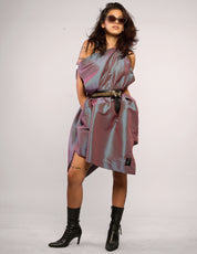 The Pirate Dress – Iridescent Mauve Taffeta